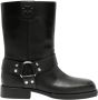 TORY BURCH Perfecte Zwarte Double T Moto Laars Black Dames - Thumbnail 2