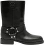 TORY BURCH Perfecte Zwarte Double T Moto Laars Black Dames - Thumbnail 1