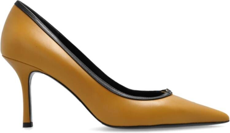 TORY BURCH Hoge hakken Double T Logo Pumps in bruin
