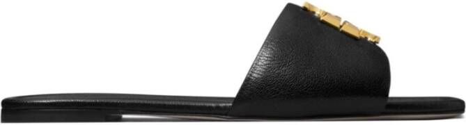 Tory Burch Eleanor Slide Zwart Goud Sandaal