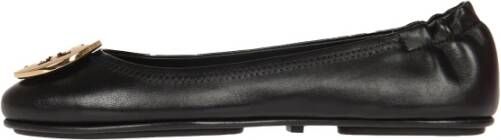 TORY BURCH Elegante Leren Ballerina`s Zwart Dames