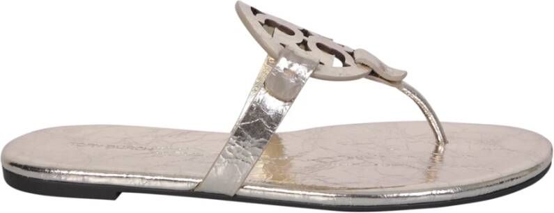 TORY BURCH Elegante Metallic Sandalen voor Dames Beige Dames