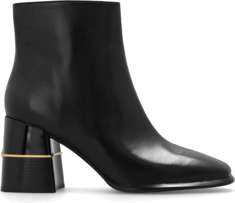 TORY BURCH Enkellaarzen met hak Black Dames