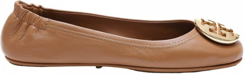 TORY BURCH Bruine Platte Schoenen Must-Have voor Modieuze Vrouwen Bruin Dames