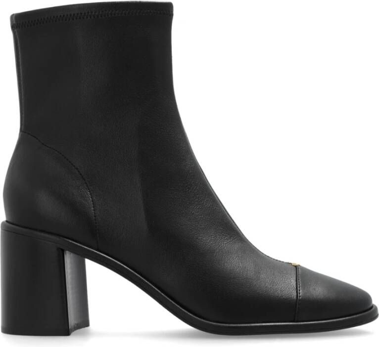 TORY BURCH Zwarte enkellaarsjes voor vrouwen Black Dames