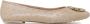 TORY BURCH Gelaagde Beige Platte Schoenen met Double T Metalen Hardware Beige Dames - Thumbnail 1