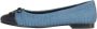 TORY BURCH Gestikte Cap-Toe Ballet Flats Blue Dames - Thumbnail 1
