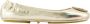 TORY BURCH Logo Plaque Leren Ballerina Elastische Hiel Yellow Dames - Thumbnail 5