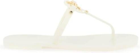 TORY BURCH Iconische Goudkleurige Double T Rubberen Slippers White Dames - Foto 1