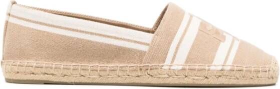 TORY BURCH Jacquard Logo Espadrilles in Cammello Ash White Beige Dames