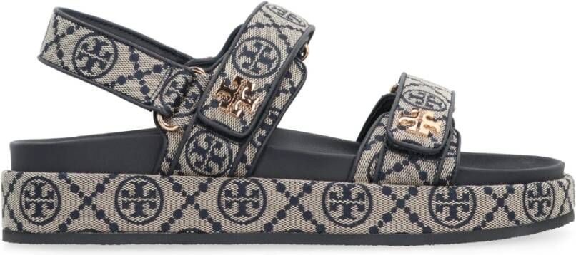 Tory Burch Jacquard stof platform sandalen