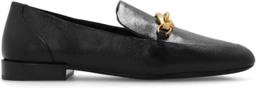 TORY BURCH Zwarte Leren Horsebit Loafers Black Dames