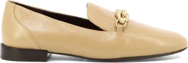 TORY BURCH Jessa Loafers Leren Schoenen Beige Dames