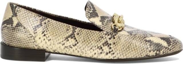 TORY BURCH Jessa Loafers Leren Schoenen Beige Dames