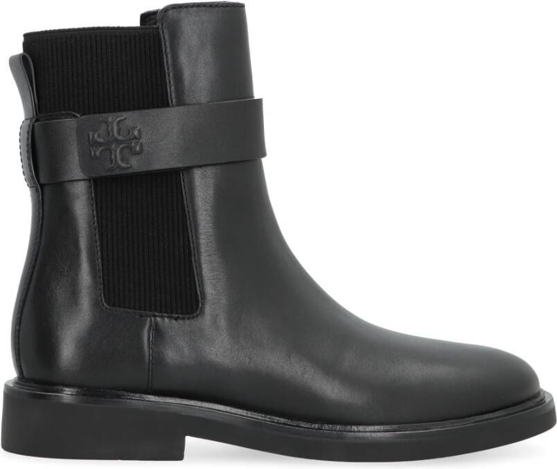 TORY BURCH Klassieke Leren Chelsea Laarzen Black Dames
