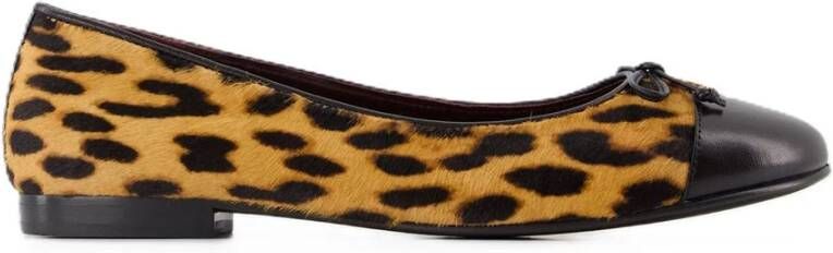 TORY BURCH Leren Cap Toe Ballerina's Bedrukt Multicolor Dames