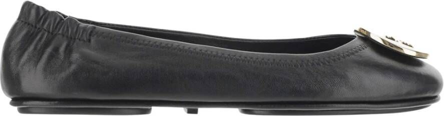 TORY BURCH Ballerinas Minnie Travel Ballet With Metal Logo in zwart