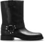 TORY BURCH Perfecte Zwarte Double T Moto Laars Black Dames - Thumbnail 1