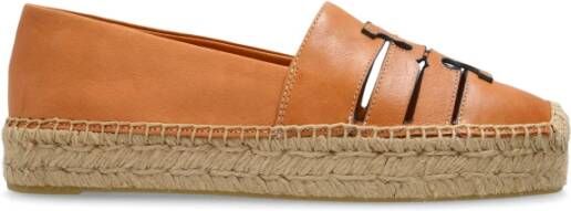 Tory Burch Leren Espadrilles Ines