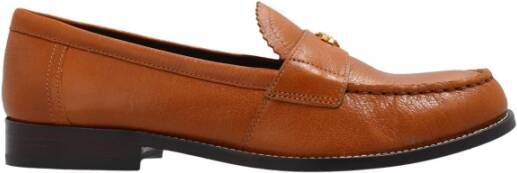 TORY BURCH Leren Perry Mocassins met Iconische Double T Brown Dames