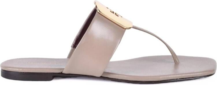 Tory Burch Leren Sandalen Slippers