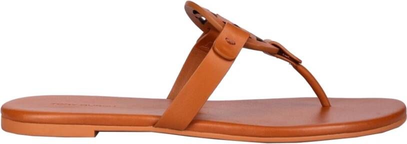 TORY BURCH Leren sandalen voor warm weer Brown Dames