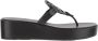 Tory Burch Leren Sleehak Sandalen Open Teen Ontwerp - Thumbnail 1