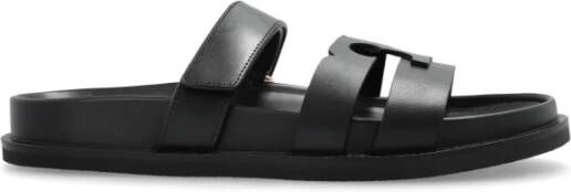 TORY BURCH Zwarte Leren Sandalen Elegant Chic Look Black Dames