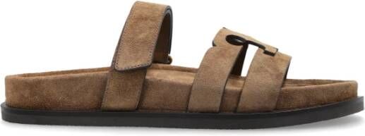 Tory Burch Leren Slippers Ines