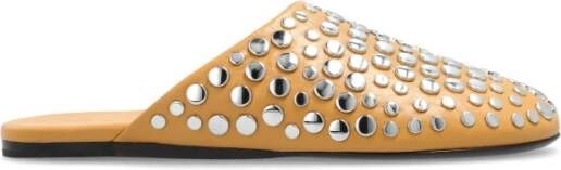 Tory Burch Leren slippers met studs