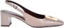 Tory Burch Leren Vierkante Hak Chanel Sandalen - Thumbnail 1