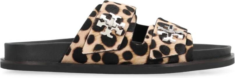 Tory Burch Luipaardprint Kalfshaar Platte Sandalen