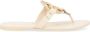 TORY BURCH Metal Miller Soft Cream Flip Flops Beige Dames - Thumbnail 1