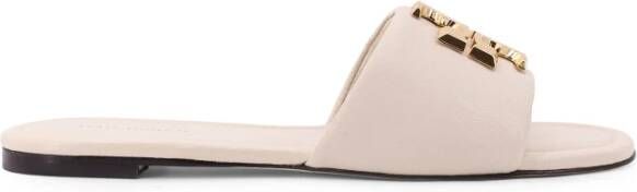 Tory Burch Metalen Logo Leren Sandalen