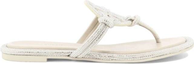 TORY BURCH Miller Knotted Pave Sandalen Gray Dames