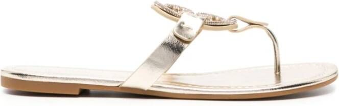 TORY BURCH Spark Gold Miller Pave Teenslippers Yellow Dames