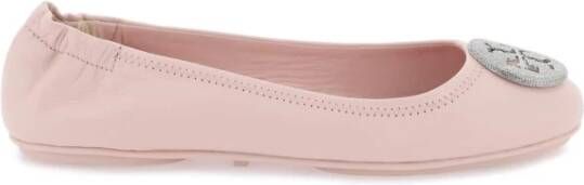 TORY BURCH Minnie Travel Ballet Flats Pink Dames