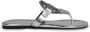 TORY BURCH Monochrome Metallic Flip Flops Grijs Dames - Thumbnail 1