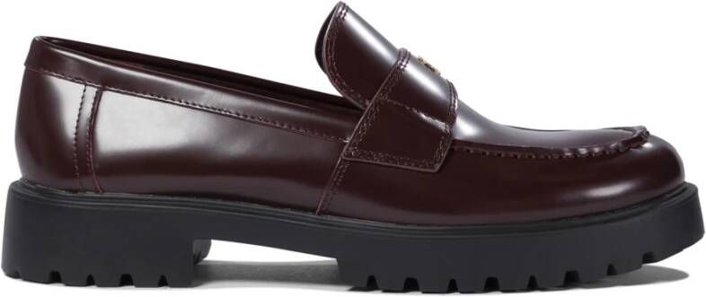 Tory Burch Paarse Leren Loafers voor Vrouwen