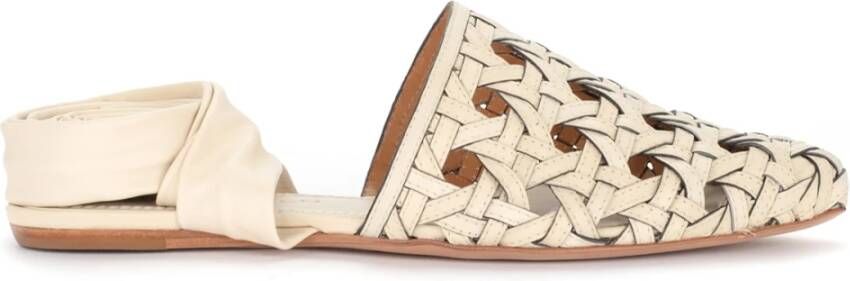 TORY BURCH leather babouches Beige Dames