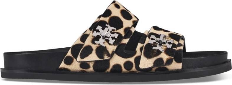 Tory Burch Luipaardprint Kalfshaar Platte Sandalen