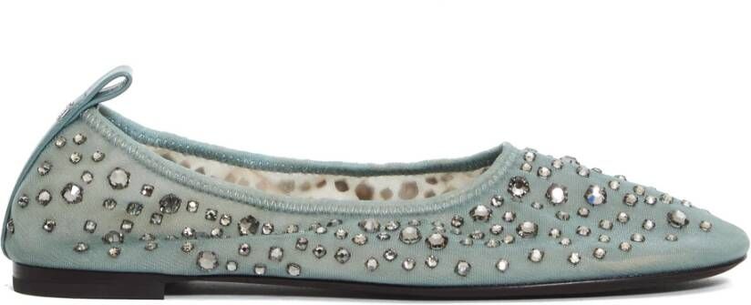 Tory Burch Rhinestone Ballerina Mesh Schoenen