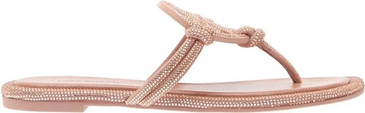 TORY BURCH Rosa Strass Flip Flops Pink Dames