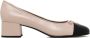 TORY BURCH Roze Zwarte Korrelige Leren Hak Pink Dames - Thumbnail 3