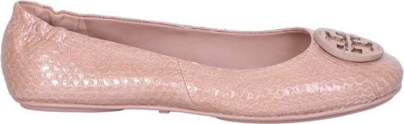 Tory Burch Roze Ballerina Flats Slangeffect