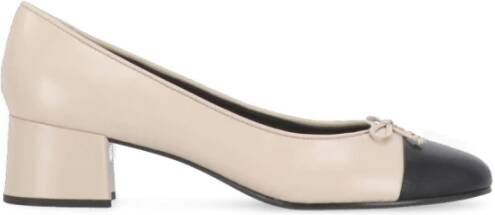 TORY BURCH Roze Leren Ballerina Schoenen met Metallic Logo Pink Dames