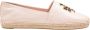 Tory Burch Roze leren espadrilles metalen T-plaat - Thumbnail 1