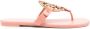 TORY BURCH Roze Leren Flip Flops Roze Dames - Thumbnail 1