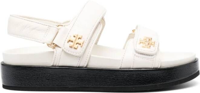 Tory Burch Witte Leren Sportsandalen Klittenbandsluiting - Foto 8
