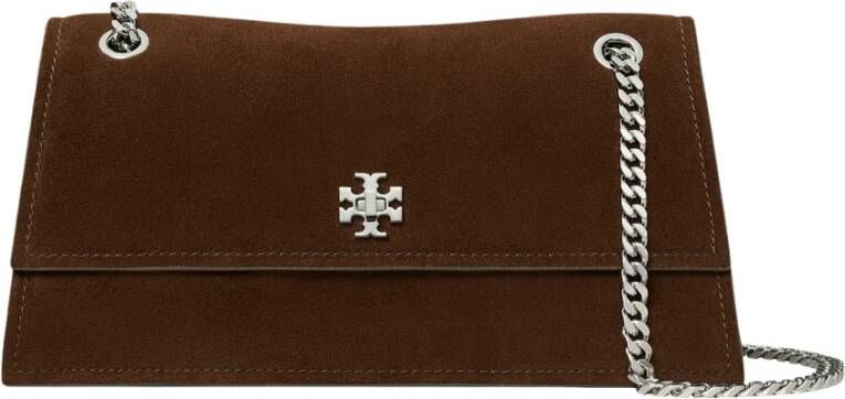 Tory Burch Schoudertas van suède met draaislot